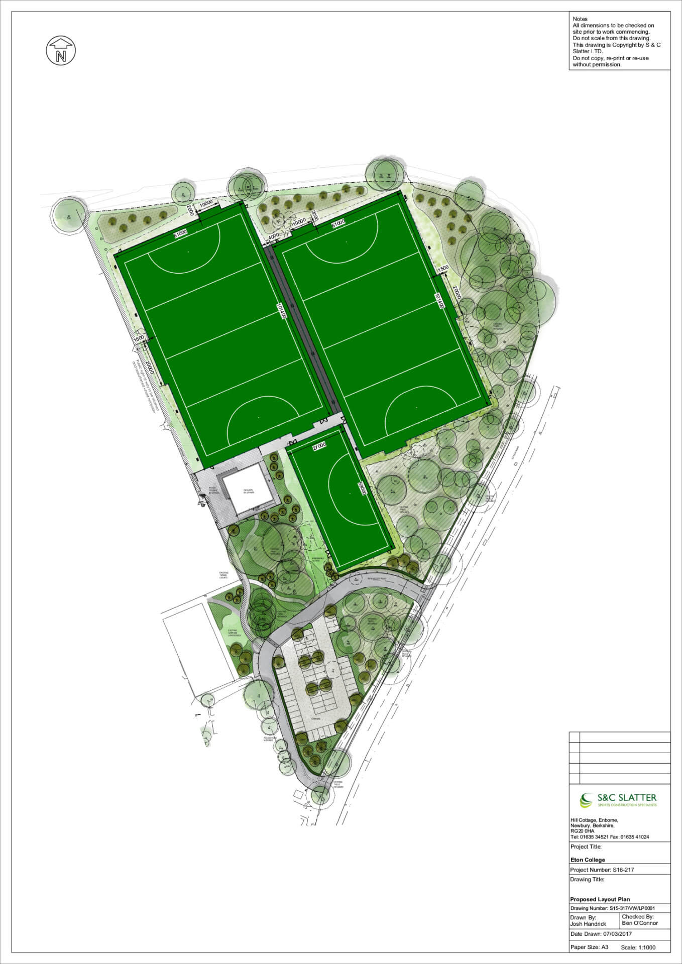 Eton College sports pitch conceptual design